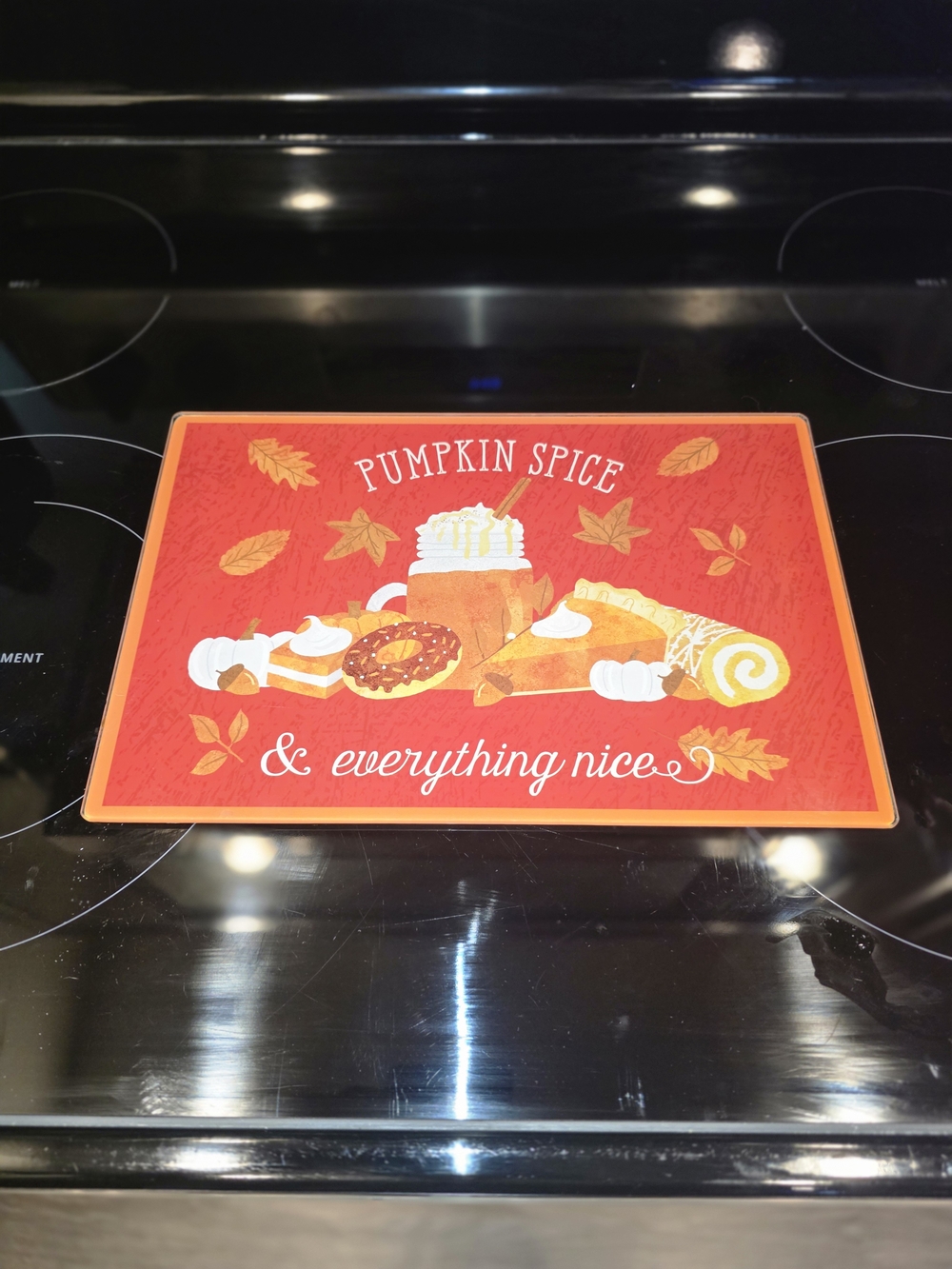 Pumpkin Spice & Everything Nice Red Decorative Kitchen Mat